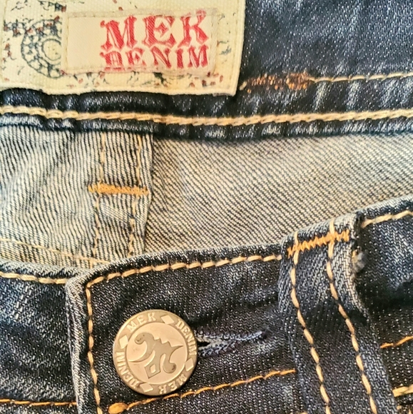 EUC Mek Denim Distressed Boot Cut Jeans - Picture 5 of 10